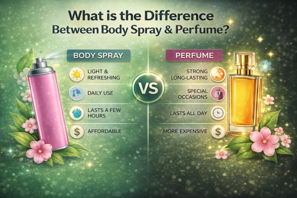 What is the difference between body spray and perfume