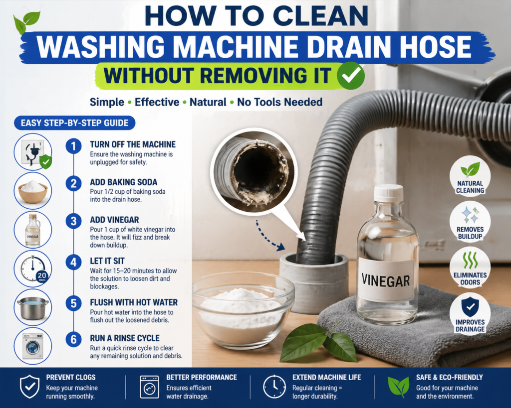 How to clean washing machine drain hose